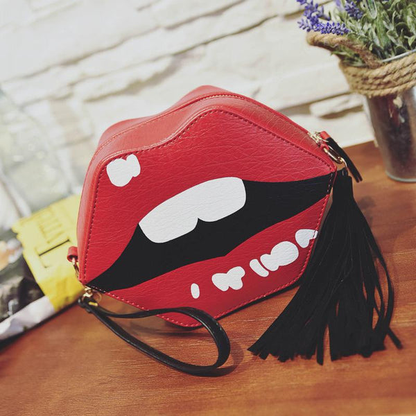Red Lips Crossbody Bag