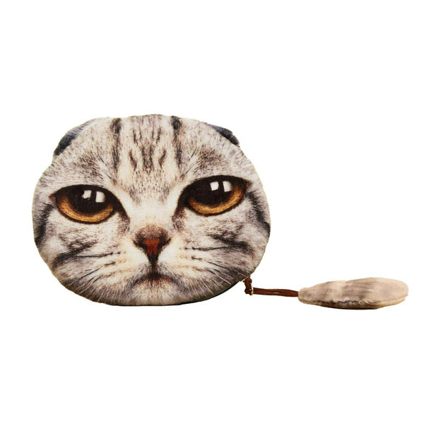 Coin Purse Cat Animal Head