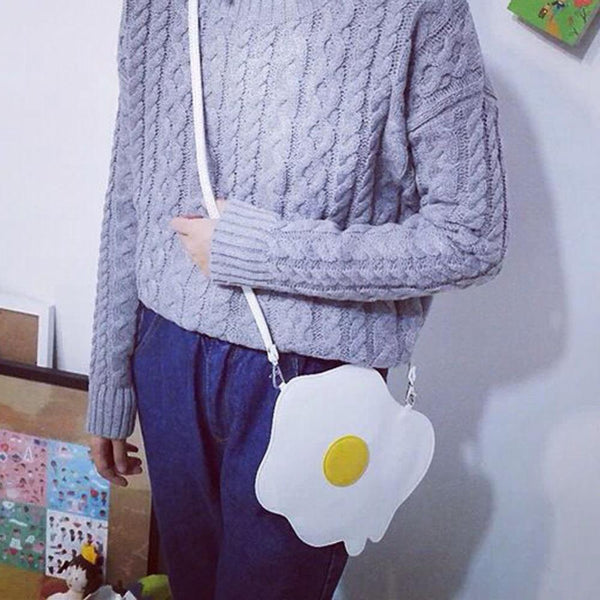 Fried Egg Shape Women Messenger Bags