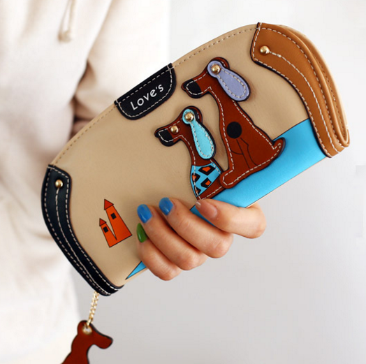 Cartoon Dog Wallet Long