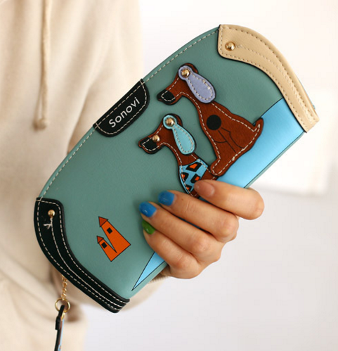 Cartoon Dog Wallet Long