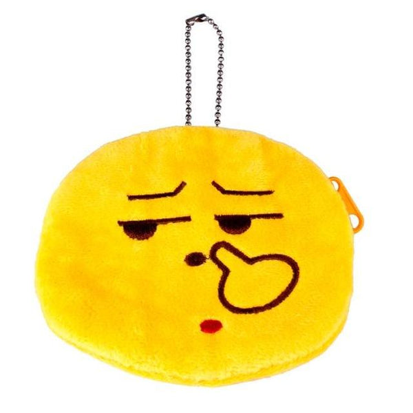 Emoji Smile Zipper Plush Coin Purse